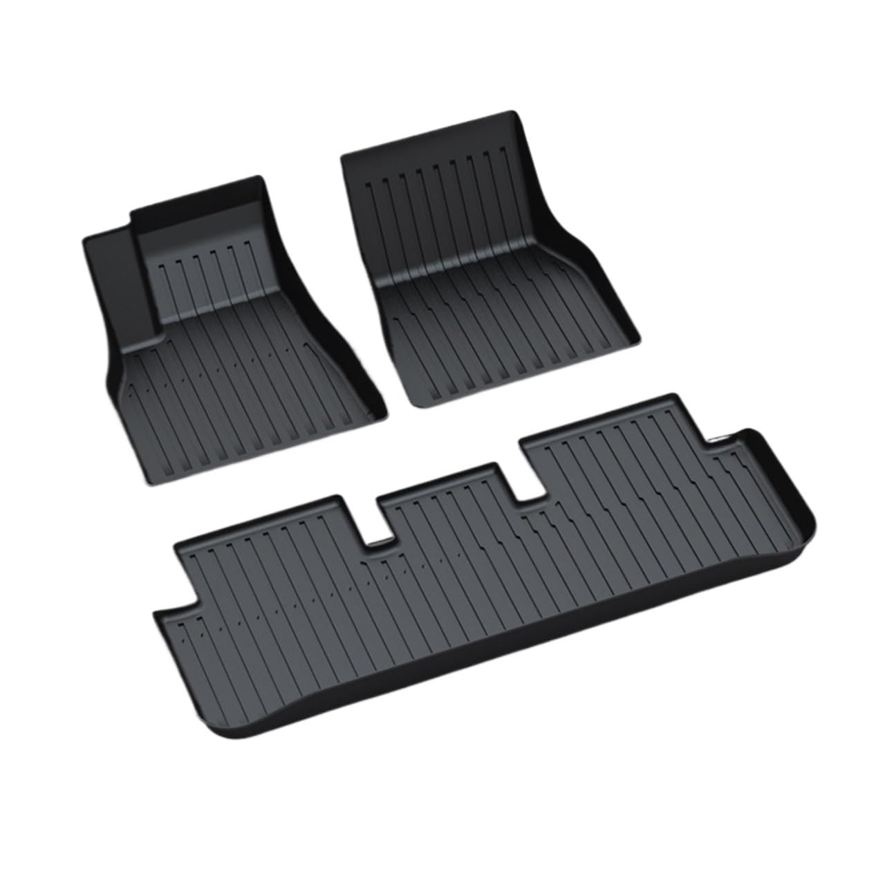 Fußmatten 2021 2022 Allwetter-Bodenmatte für Hinten Cargo Liner Matte Bodenmatte Kompatibel Mit Tesla(3pcs Bodenmatten) von RQIVOTLEN