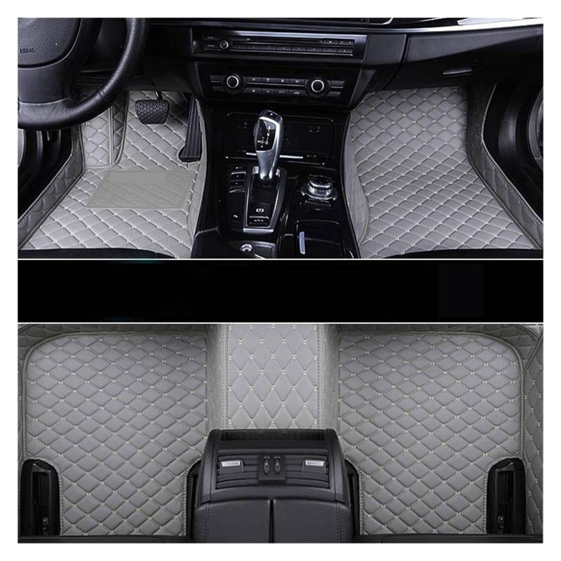 Leder 3D Auto Bodenmatte Kompatibel Mit CRV 2008, CR-V 2006-2019 III IV V Auto Interieur Zubehör 3D Fußmatten (GRAY) von RQIVOTLEN