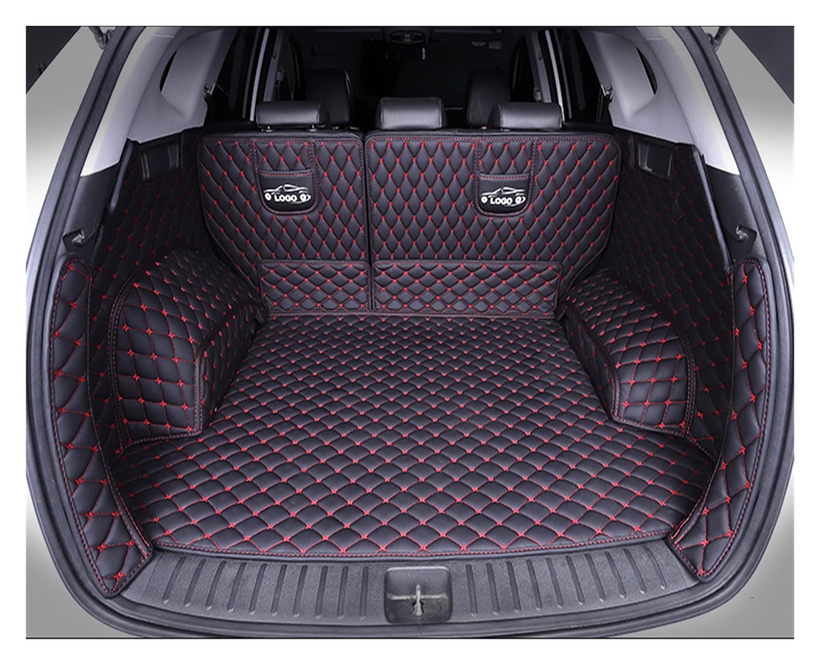 Leder Kofferraum Matten Kompatibel Mit Land Rover Freelander 2 2010 2011 2012Tray Cargo Liner Zubehör Styling(6pcs) von RQIVOTLEN