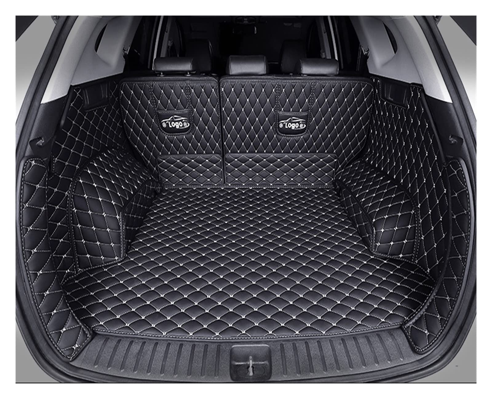 Leder Kofferraum Matten Kompatibel Mit Land Rover Freelander 2 2010 2011 2012Tray Cargo Liner Zubehör Styling(6pcs-01) von RQIVOTLEN