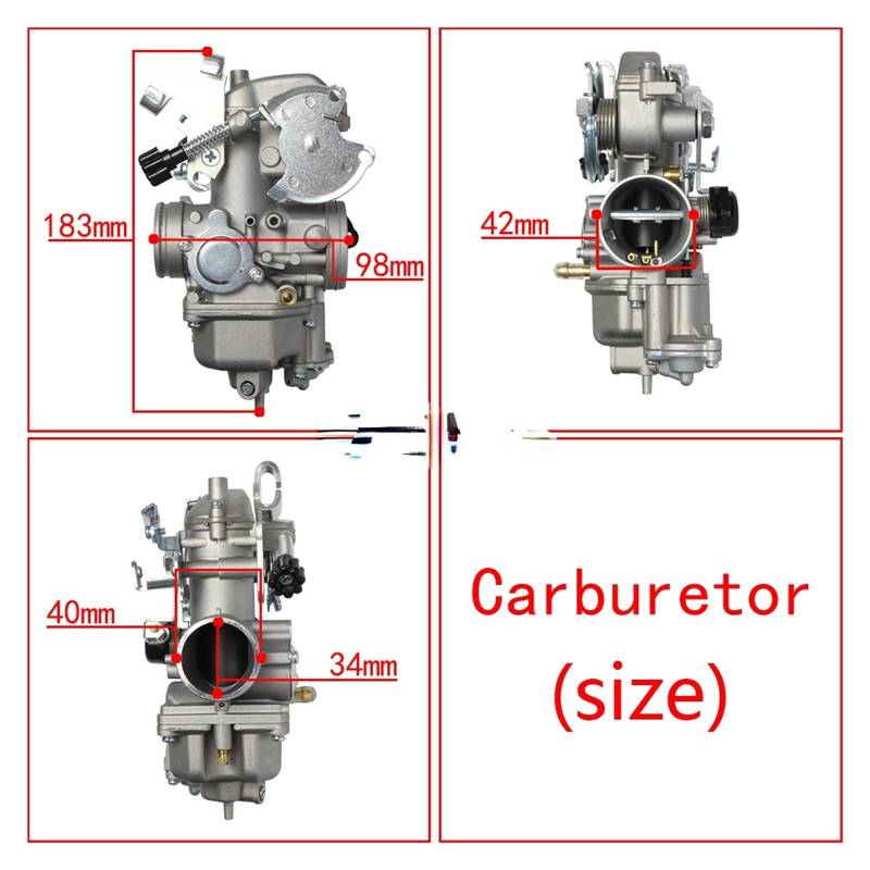 Motorradvergaser kompatibel mit CBX200 Nx200 Cbx200S XR200 XR250 XlR250 Xlr250re Xl250rg Xl250rh Xl250 KO 4-Takt-Vergaser von RQIVOTLEN