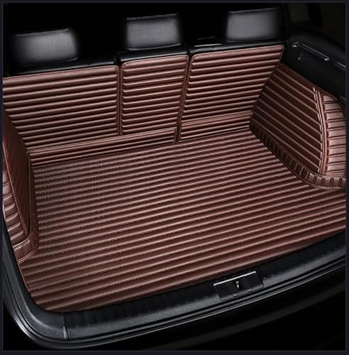 Auto Leder Kofferraummatten für Mercedes Benz GL X164 7 Seats 2006-2010 2011 2012, All Inclusive Wasserdicht Kratzfest Kofferraumwanne Antirutschmatte Kofferraumschutz,B-Brown von RQLCS