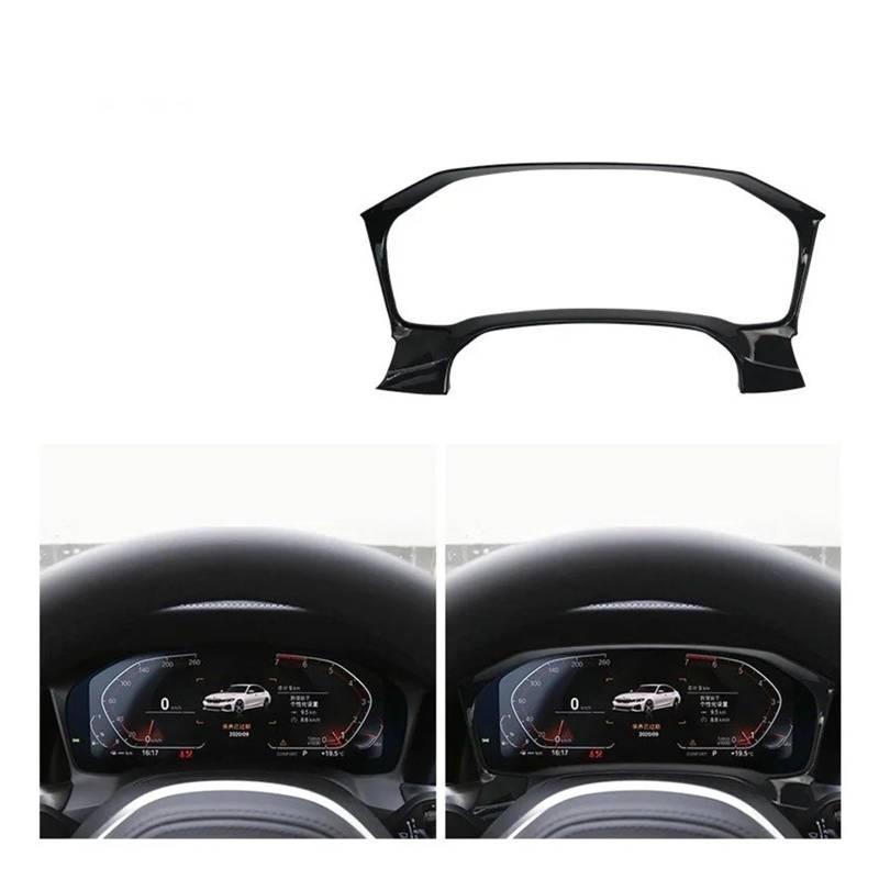 Auto-Innendekoration Auto Styling Dashboard Instrument Panel Dekorative Rahmen Abdeckungen Aufkleber Trim Für 3 Serie Für G20 Für G28 Auto Innen Zubehör Auto Zubehör Innenraum(I Model Black) von RRKBDQEL