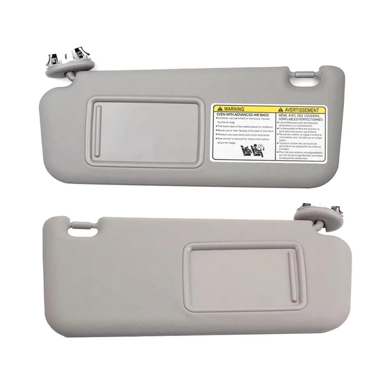 Auto-Visier Auto Zubehör Für Toyota Für RAV4 2006-2012 Mit EINEM Make-Up Spiegel Sonnenblende Fahrerhaus Sonnenblende(A Pair of Gray) von RRKBDQEL