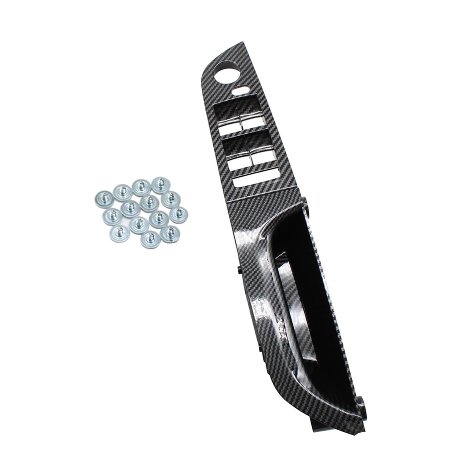 Auto innen Innentür Pull Griff Auto-Innenverkleidung, Türgriff-Set Für 3er-Serie E90 E91 316 318 320 325 328i, Carbon-Faser-Auto-Innenarmlehnen-Zubehör Autotürgriff innen(RHD Low Model Short) von RRKBDQEL