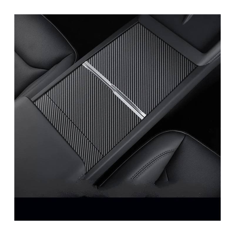 Console Panel Dekorabdeckung Für Tesla Für Modell 3 Mittelkonsolenverkleidung Aufkleber Holzmaserung Film Carbon Zentralsteuerungsabdeckung Autoinnenausstattung Panel Abdeckung(Carbon Fiber Pattem) von RRKBDQEL