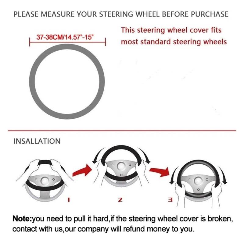 Lenkradabdeckung Auto Lenkräder Abdeckung Für 1 2 3 4 5 6 7 Für Z Serie Für E46 Für E90 Für E87 Für F20 Für F22 Für F45 Für F30 Für G20 Für E60 Für F10 Für G30 Auto Lenkradhüllen(3) von RRKBDQEL