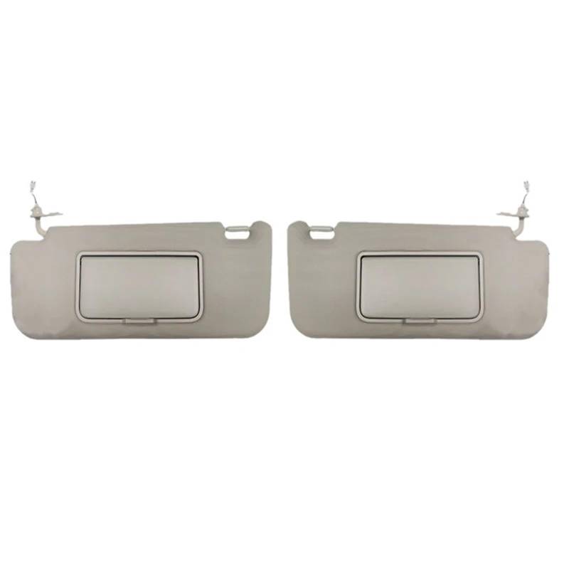 Sonnenblende Auto Front Sonnenblende Zubehör Mit Make-Up Spiegel Mit Licht 5702030U2090 5702030U7154 Für JAC J4 J5 J6 Heyue B15 Innensonnenblende(Beige Pair) von RRKBDQEL