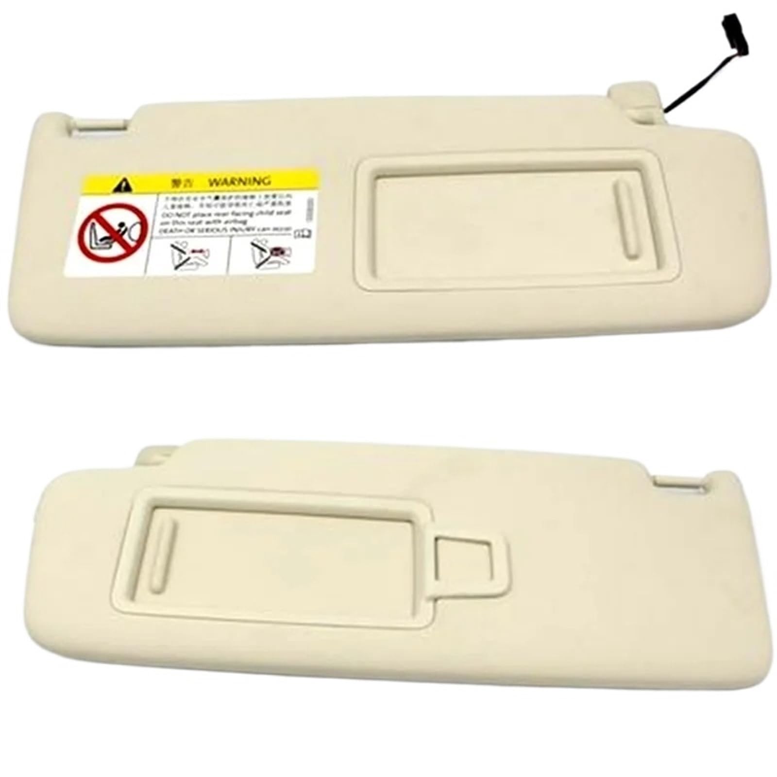 Sonnenblende Auto Innen Sonnenblende Links Mit Spiegel Auto Für Skoda Für Octavia 2015 2016 2017 2018 2019 Innensonnenblende(Beige Left and Right) von RRKBDQEL