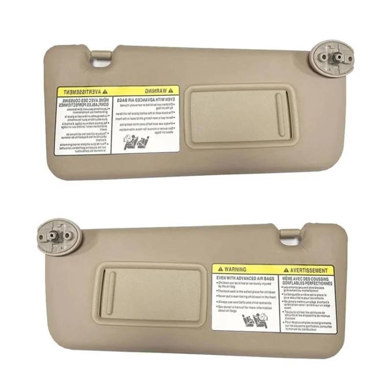 Sonnenblende Kabellos Ohne Licht Visier Haupt- Und Beifahrer Make-Up Spiegel Innen Auto Teile Für Toyota Für RAV4 2004-2005 74320-42420-B0 Innensonnenblende(Beige Left and Right) von RRKBDQEL