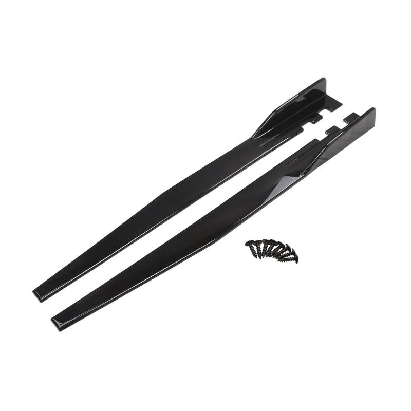 Trittbretter Seitenschweller 117,5 cm Auto Seite Rock Spoiler Rocker Splitter Canard PP Universal Auto Körper Außen Protevtive Verlängerung Dekoration Für Auto Schweller(Gloss Black) von RRKBDQEL