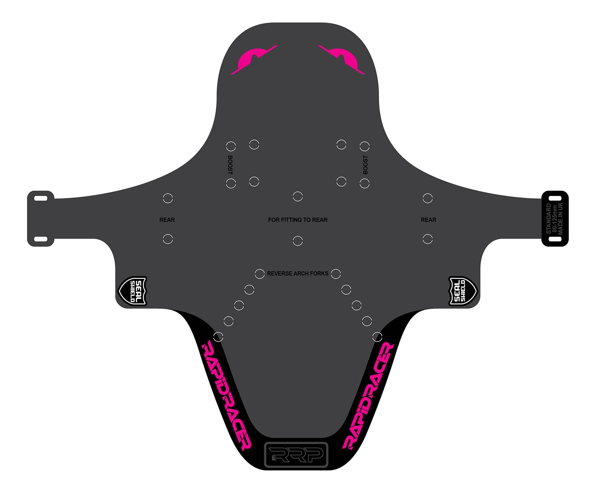 RRP Enduro Rapid Racing Enduro Mud Guard, Pink (Rose), Standard fourche 80 à 120 mm von RRP