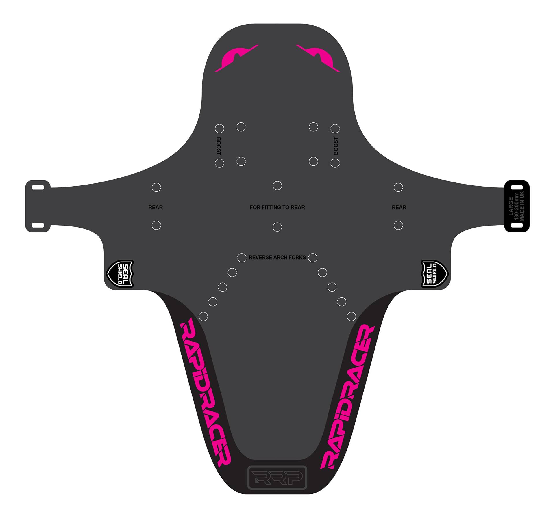 RRP Enduro Rapid Racing Enduro Mud Guard, Schwarz (Rose), Taille L von RRP