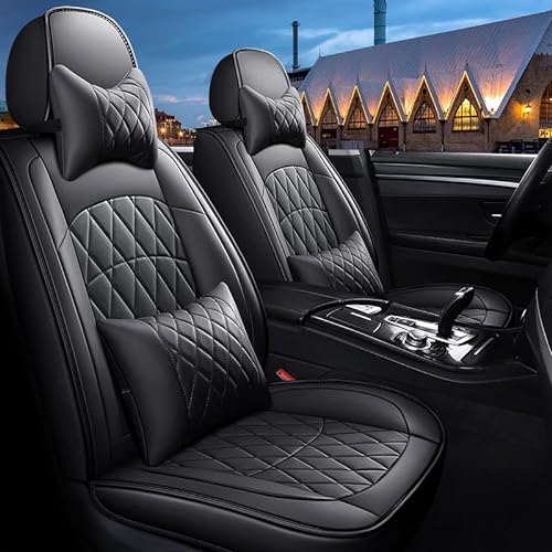 RRUFD Full Set Auto Sitzbezüge für Jaguar F-PACE SUV 2015 2016 2017 2018 2019-2024, 5-Sitze wasserdichte Autositzschoner Universal Auto Innenraum Schonbezüge Zubehör,B-Black von RRUFD
