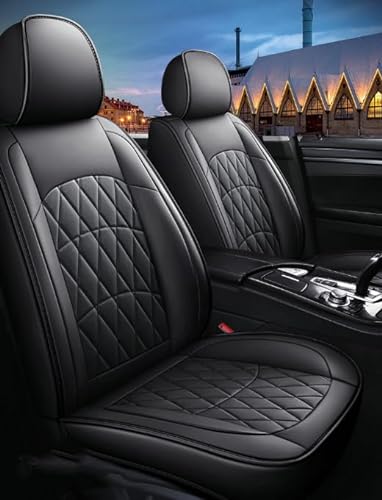 RRUFD Full Set Auto Sitzbezüge für Jaguar XJ X351 Sedan 2009 2010 2011 2012-2019, 5-Sitze wasserdichte Autositzschoner Universal Auto Innenraum Schonbezüge Zubehör,A-Black von RRUFD