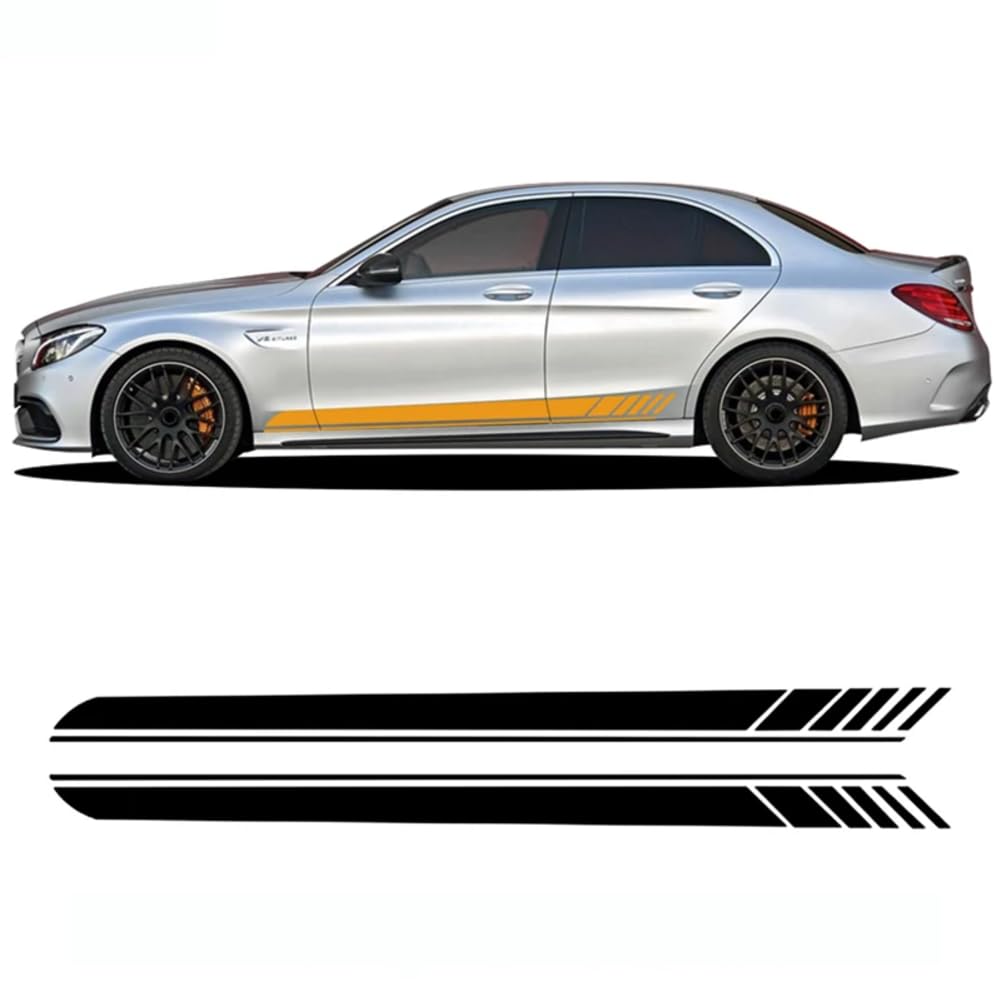 2 Stück Autotür-Seitenstreifen-Rock-Aufkleber, für M=ercedes B=ENZ ACE CLA CLS GLA GLC GLE Klasse AMG GT W204 W205 Zubehör von RSPGMKIX