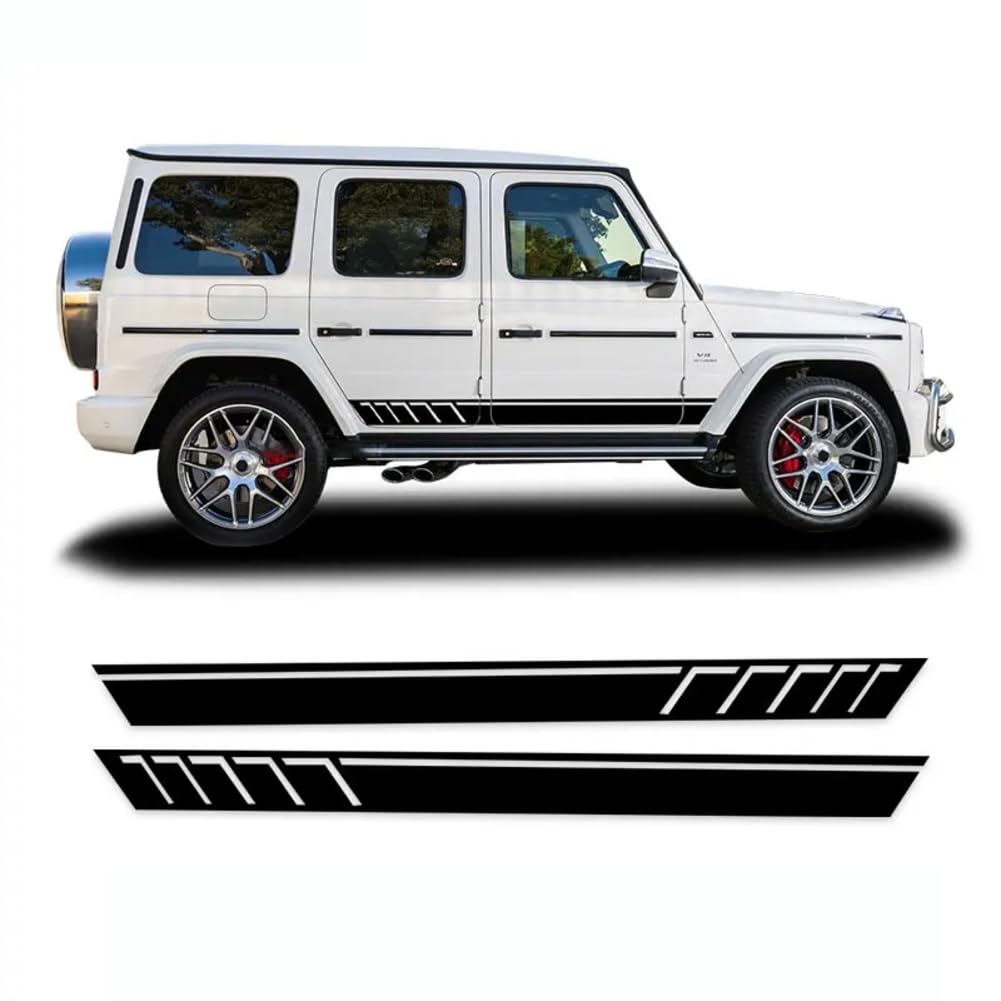 2 Stück Autotür-Seitenstreifen-Rock-Aufkleber, für M=ercedes B=ENZ G-Klasse G63 AMG G65 G55 G500 W463 G550 G350 W464 Zubehör von RSPGMKIX