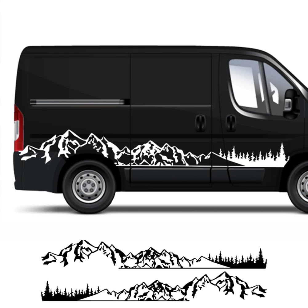 Mountain Styling Autoaufkleber, Für Peugeot Boxer III 3 Camper Van Dekor Wohnmobil Grafik Kit Vinyl Aufkleber Auto Tuning Zubehör von RSPGMKIX