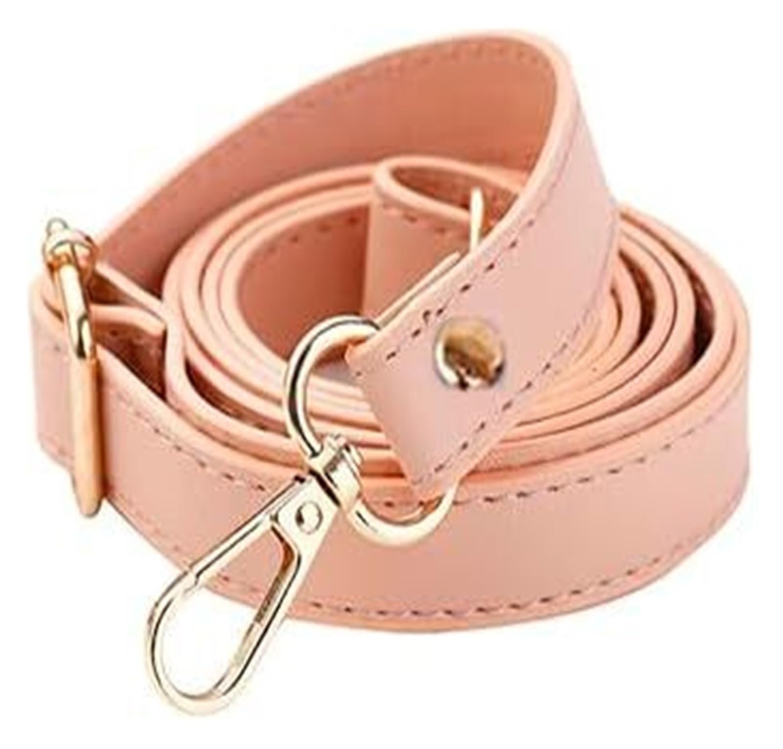 Ersatz-Taschengurte, 130 cm Langer, Verstellbarer Taschengurt aus PU-Leder for Umhängetaschen, 1,8 cm breiter Schultertaschengurt, Ersatzzubehör for Handtaschen(Pink Gold) von RSRSR