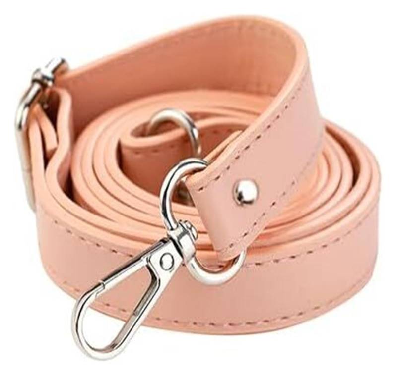 Ersatz-Taschengurte, 130 cm Langer, Verstellbarer Taschengurt aus PU-Leder for Umhängetaschen, 1,8 cm breiter Schultertaschengurt, Ersatzzubehör for Handtaschen(Pink Silver) von RSRSR