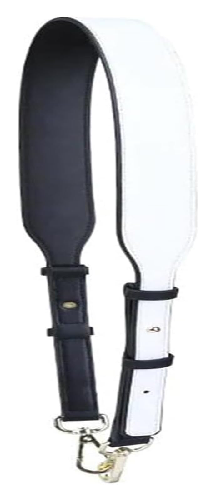 Ersatz-Taschengurte, Solider, breiter Schultergurt, verstellbar mit doppelseitigem, solidem Gürteltaschengriff for Damen, Grau, 104 cm – 116 cm, silberner Aufhänger(White 104cm-116cm,Gold Hanger) von RSRSR