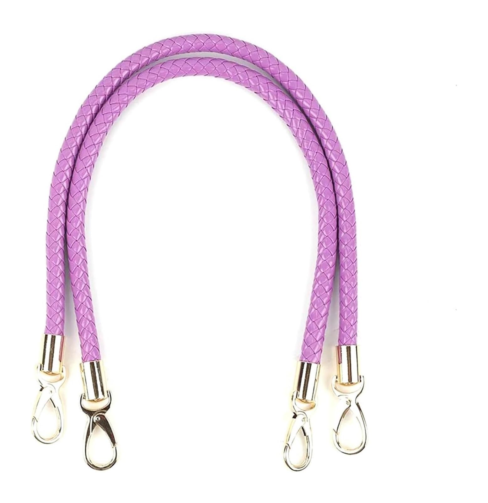 Ersatzgurte for Taschen, 2 Stück, geflochtener Seilgriff aus Pu-Leder, for Handtaschen, Umhängetaschen, austauschbarer Gurt, rot, 60 cm(Purple,7.375) von RSRSR