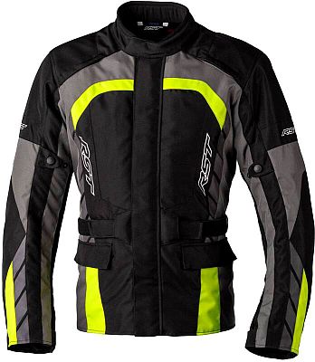 RST Alpha 5, Textiljacke wasserdicht - Schwarz/Grau/Neon-Gelb - S von RST