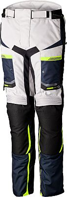 RST Maverick Evo, Textilhose wasserdicht - Hellgrau/Dunkelblau/Schwarz/Neon-Gelb - L von RST