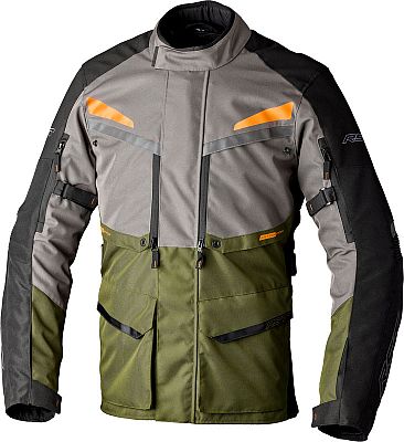 RST Maverick Evo, Textiljacke wasserdicht - Dunkelgrün/Grau/Schwarz/Orange - 4XL von RST