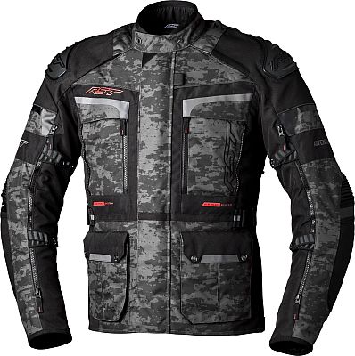 RST Pro Adventure-X Camo, Textiljacke wasserdicht - Dunkelgrau/Grau/Schwarz - XL von RST