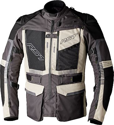 RST Pro Ranger, Textiljacke wasserdicht - Dunkelgrau/Beige/Schwarz - S von RST