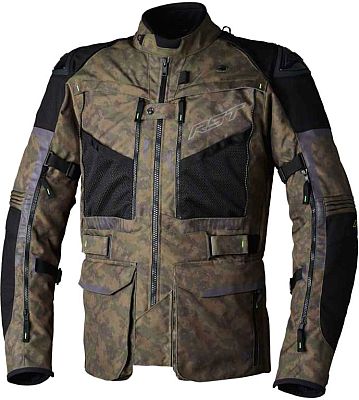 RST Pro Ranger, Textiljacke wasserdicht - Braun/Grün/Schwarz - 3XL von RST