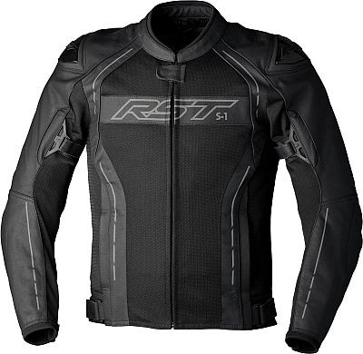 RST S-1, Leder-/Meshjacke - Schwarz/Grau - 3XL von RST