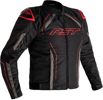 RST S-1, Textiljacke wasserdicht - Schwarz/Grau/Rot - L von RST