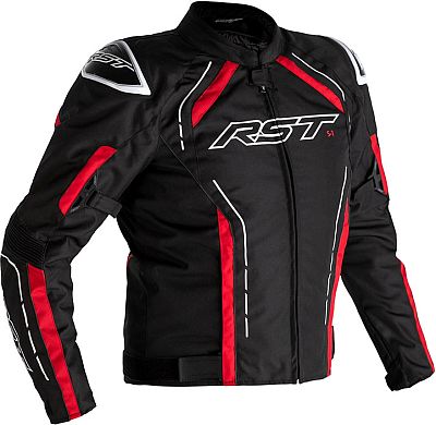 RST S-1, Textiljacke wasserdicht - Schwarz/Weiß/Rot - 3XL von RST