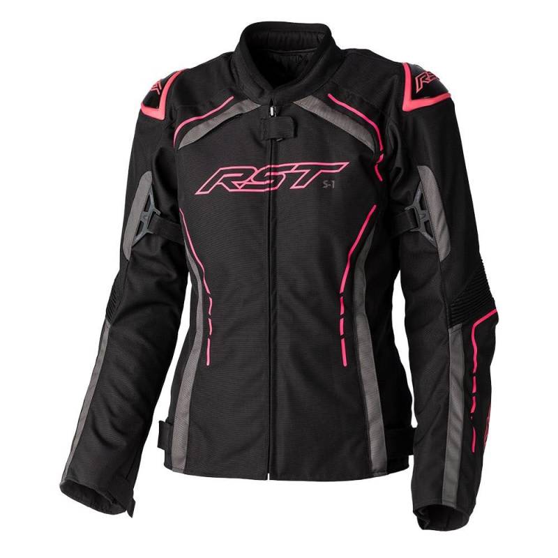 RST S-1 Damen Motorrad Textiljacke, schwarz/pink, XS von RST