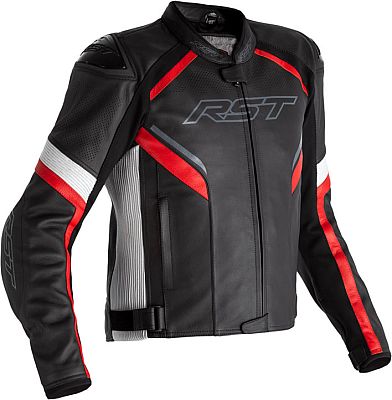 RST Sabre, Lederjacke - Schwarz/Weiß/Rot - L von RST