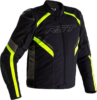 RST Sabre Airbag, Textiljacke wasserdicht - Schwarz/Grau/Neon-Gelb - 3XL von RST