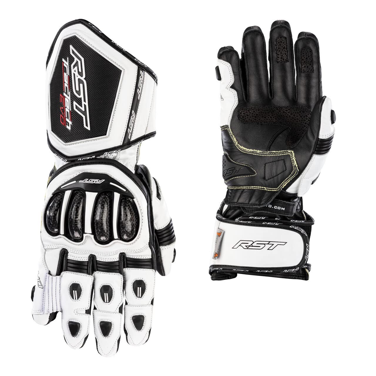 RST Tractech Evo 4 Motorradhandschuhe (White/Black,2XL) von RST