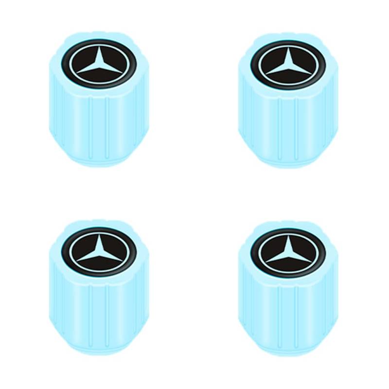 4 Stück Auto Ventilkappen für Benz B Class 2012-2019,Reifenventilkappen für Autoreifen Autoventil Kappe mit Dichtung Autoventilkappen Ventildeckel Autozubehör,B von RSZFGCXH