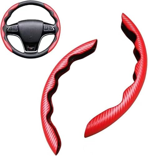 Steering Wheel Covers für Mercedes Benz A-Class X-Class S65 S63 S600 S560, rutschfest und verschleißfest,kein Innenring universell.,Red von RTDDKFCVG