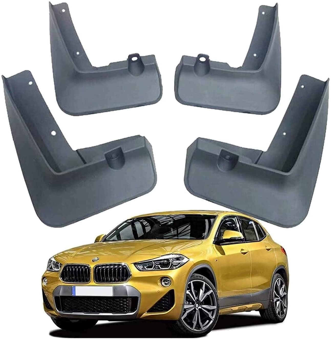 4 Pcs Gummi Schmutzfänger für B-MW X2 F39 / X2 M Sport 2017-2020, Vorne Hinten Fender Spritzschutz, Dustproof Kratzfest Korrosions Spritzschutz Car Styling Dekoration Zubehör von RTIA