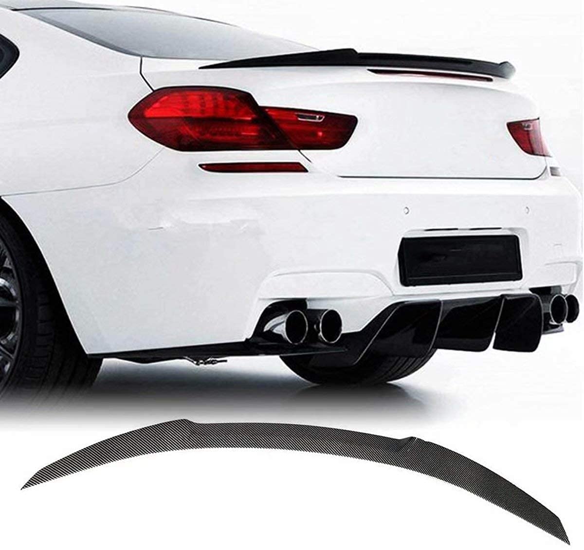 Kohlefaser Auto-Hintere Spoiler-Flügel Für BMW Serie 6 F06 F13 640i 650i M6 2012-2018, Tail Heckflügel Racing Lippe Dekoration, Kofferraumspoiler Styling Modification Zubehör, Langlebig und Schön von RTIA