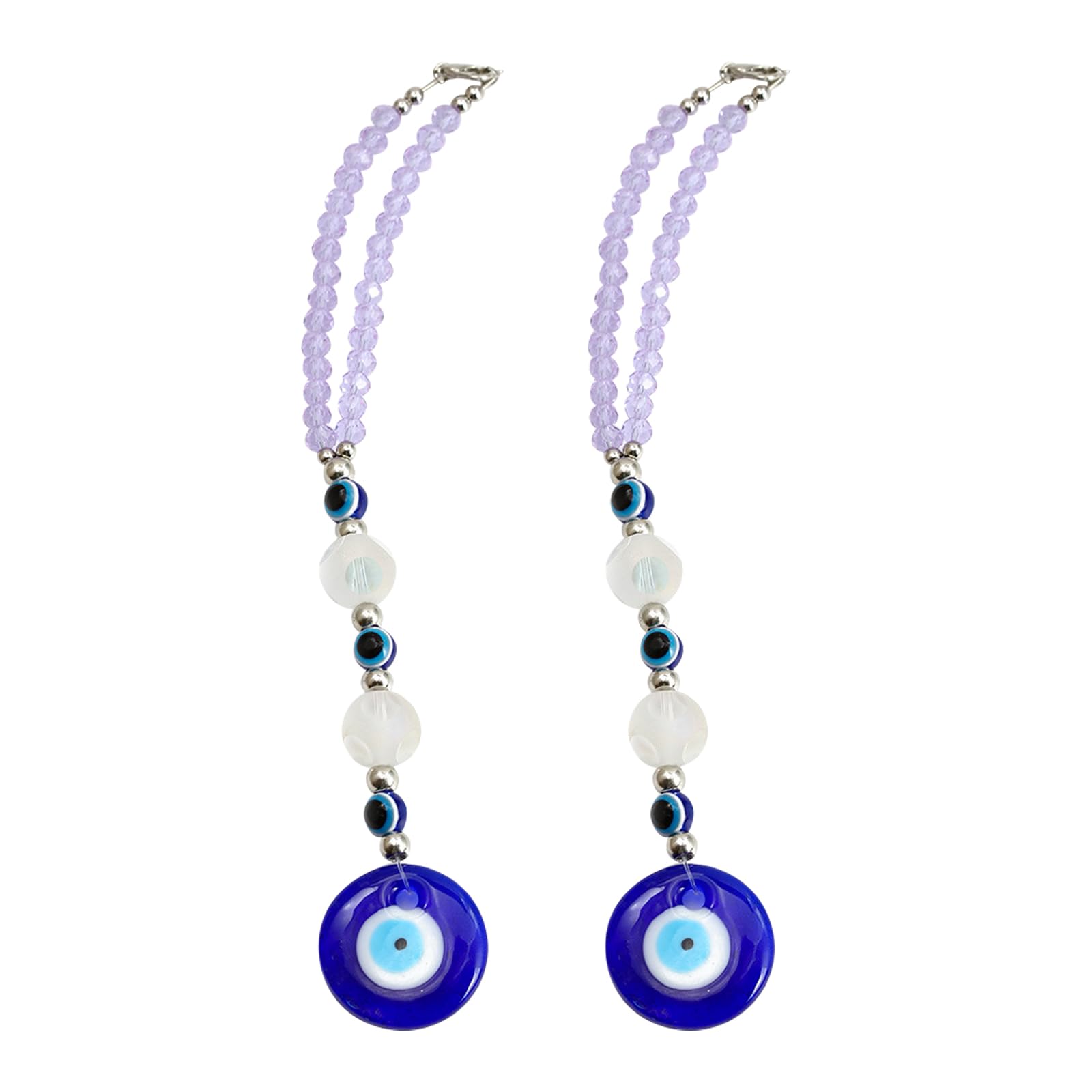 RTRTGS 2 Stücke Evil Eye Auto Hängedeko,Hängende Türkei Blaue Böse-Augen-Perlen,Evil Blue Eye Charms Zum Schutz,Perlenzubehör Zum Aufhängen Für Rückspiegel,Balkon von RTRTGS