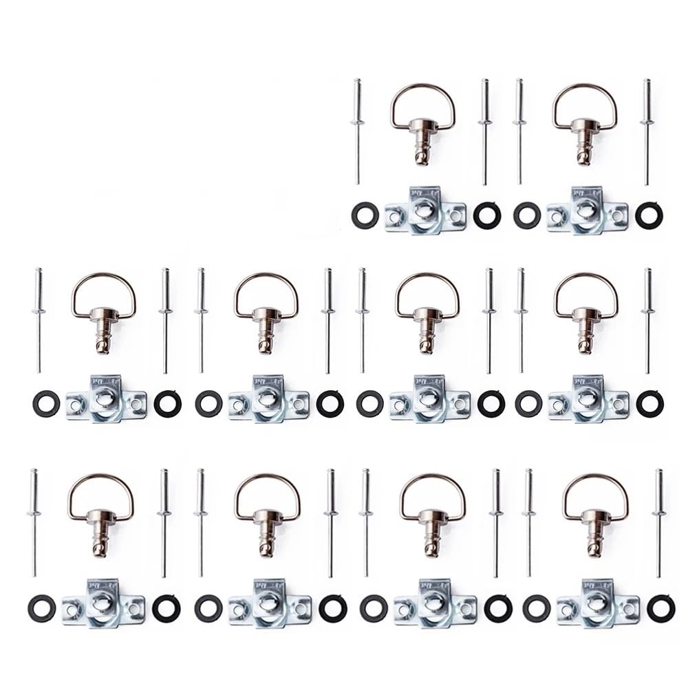 Kompatible Schnellverschluss-D-Ring-Turn-Race-Verkleidungsbefestigung, 14 mm, 17 mm, 19 mm, universelle Passform(17MM Gold) von RTdFBXC