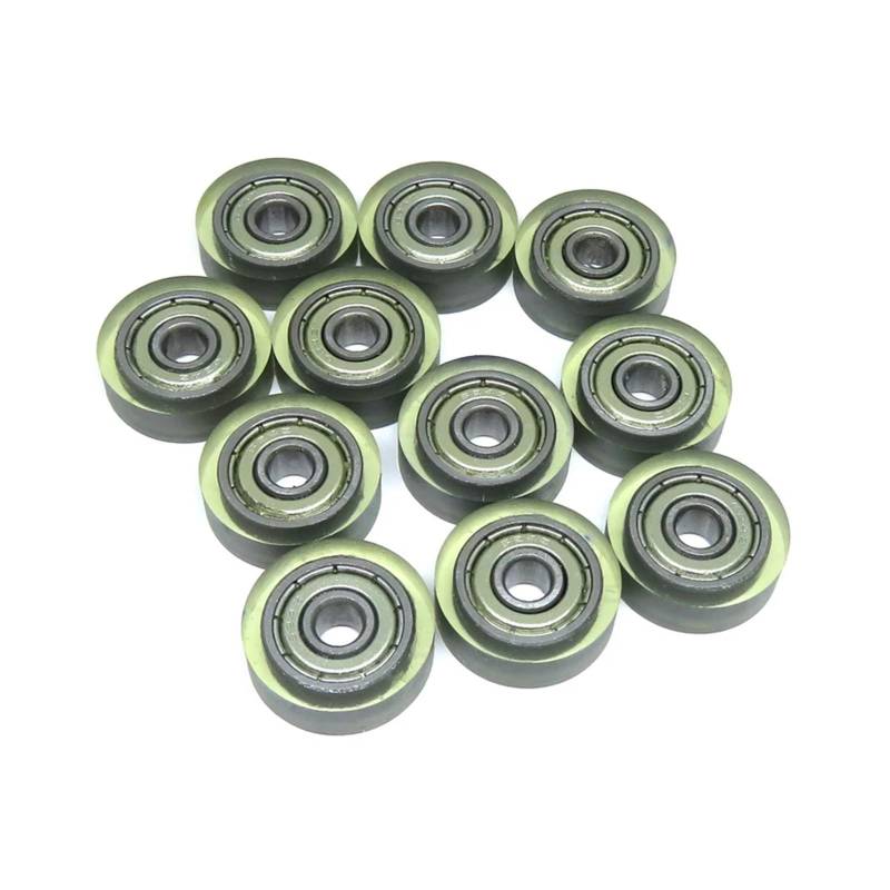 100pcs PU62416-5 PU Covered Rollers 4x16x5mm Bearing 4 * 16 * 5 Coated Pulley Moving Door Guide Wheel RUAJOGYNVM von RUAJOGYNVM