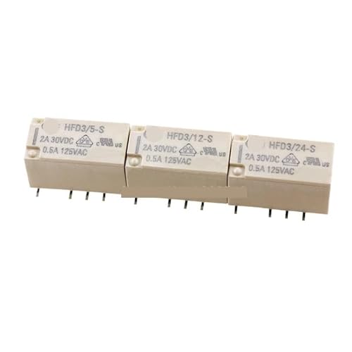 20pcs relay HFD3-5 HFD3-12 HFD3-24 -S HFD3-4.5-SR 5VDC 12VDC 24VDC DIP/SMD 2A 30VDC 8PIN RUAJOGYNVM(HFD3-12 DIP) von RUAJOGYNVM