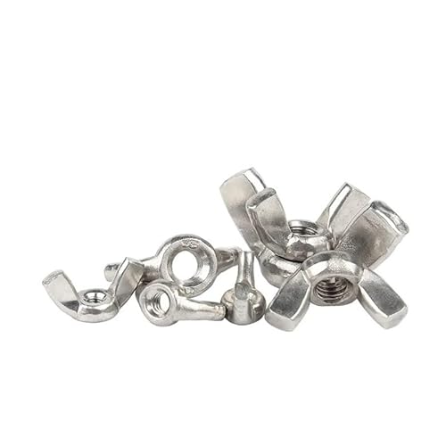 5-20pcs Butterfly M3 M4 M5 M6 M8 M10 M12 Stainless Steel Wing Zinc Plated Hand Tighten Nuts DIN315 RUAJOGYNVM(316 Stainless Steel,M4 20pcs) von RUAJOGYNVM