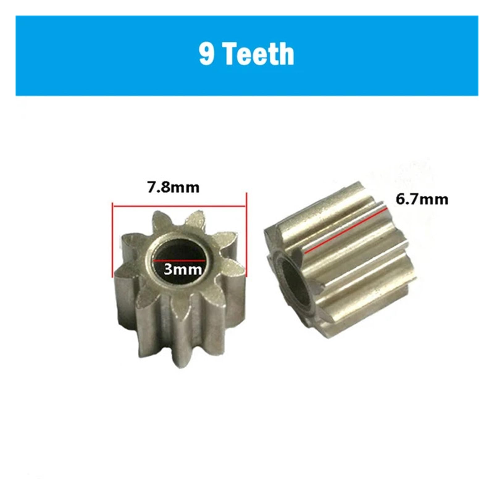 9 Teeth 12 Teeth Gear Gear D Type Gear For Cordless Drill Charge Screwdriver 550 electronic starter Mechanical electronic starter Parts Metal Pinion Hole RUAJOGYNVM(9 Teeth) von RUAJOGYNVM