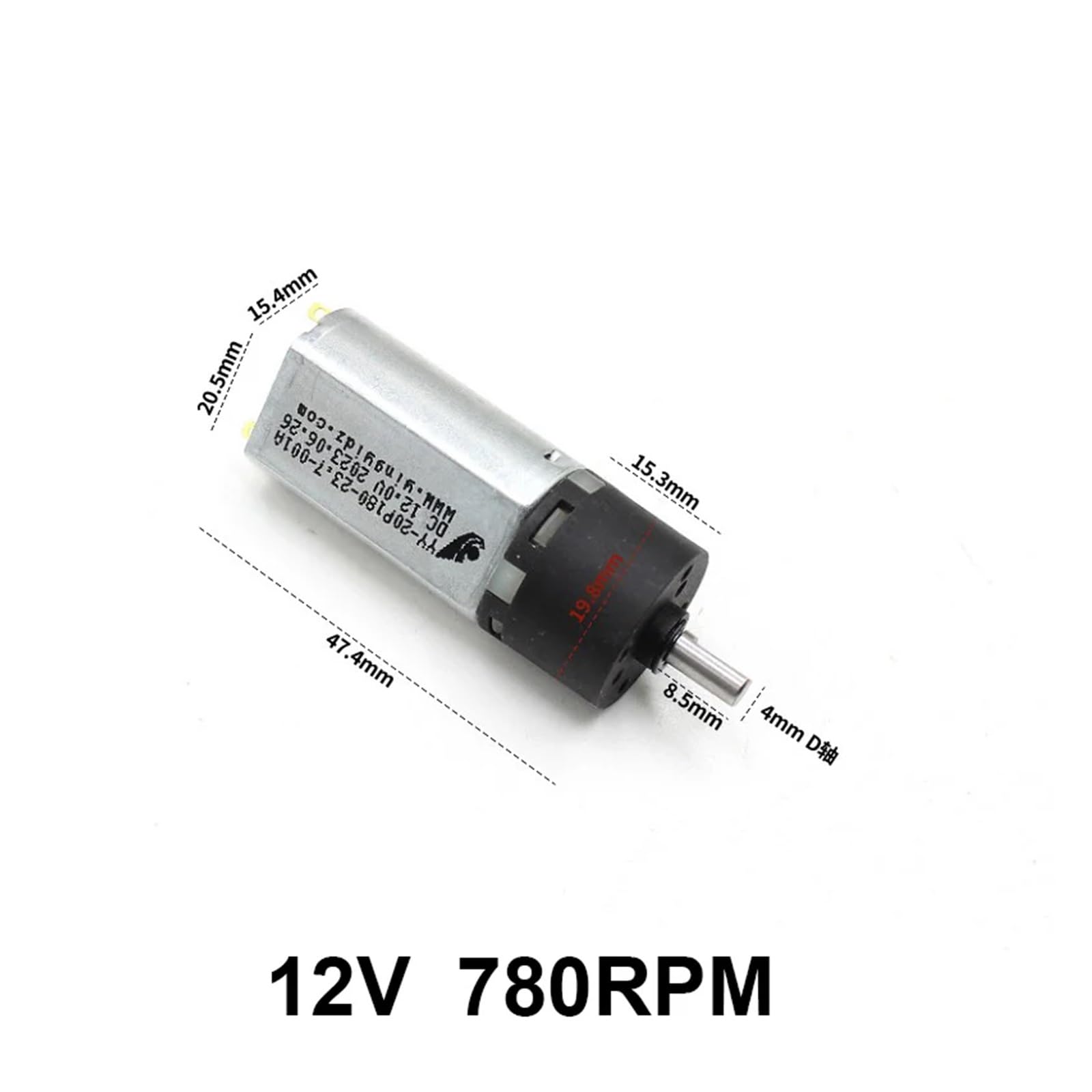 DC 6V-12V 780RPM Fast Speed 180 Gear electronic starter 20mm Metal Gearbox Reduction electronic starter Torque Robot Smart Car RUAJOGYNVM von RUAJOGYNVM